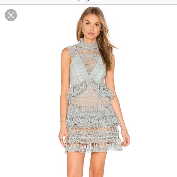 Self-Portrait Dresses & Skirts - NWT Self-Portrait Teardrop Guipure Dress navy blue